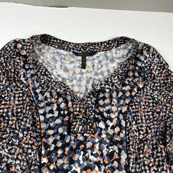 BCBGMaxazria Francine Dress Allover Dot Print Knee Length Stretch V-Neck LARGE - Picture 3 of 10